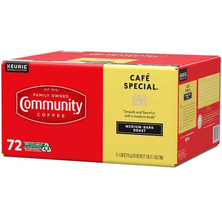 Community Coffee Café Special Medium-Dark Roast Single Serve 72 Ct.