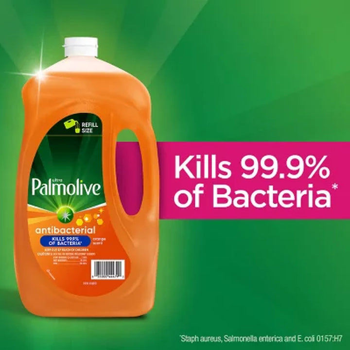 Palmolive Antibacterial Dishwashing Liquid Dish Soap, Orange 102 Fl.Oz.