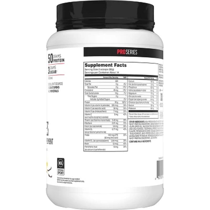 Muscle Milk Pro Series 50G Whey Protein Powder, Intense Vanilla 2.54 Lbs.