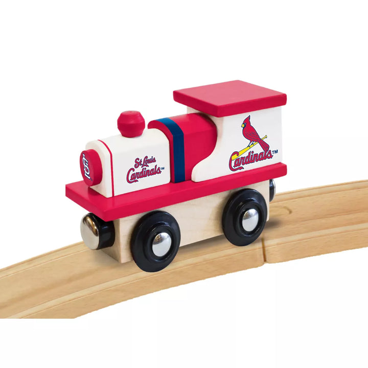 Masterpieces Officially Licensed MLB St. Louis Cardinals Wooden Toy Train Engine for Kids.