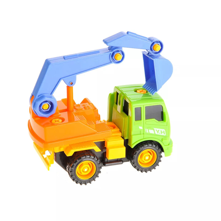 Ready! Set! Play! Link 27 Piece Take-A-Part Engineering Excavator Construction Vehicle Truck Set