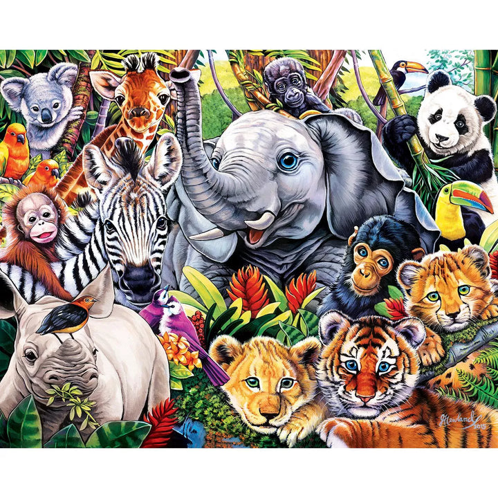 Masterpieces Kids Jigsaw Puzzle Set - World of Animals 4-Pack 100 Pieces