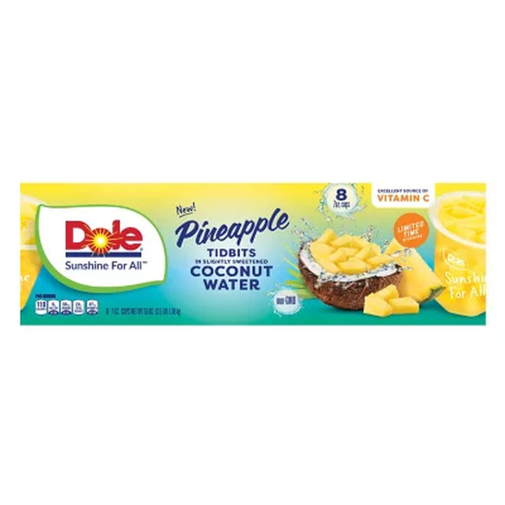 Dole Pineapple Tidbits in Coconut Flavored Water, 7Oz., 8Pk.