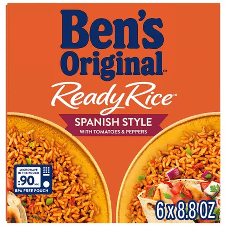 Ben'S Original Ready Rice Spanish Style Flavored Rice, 8.8Oz, 6 Pk.