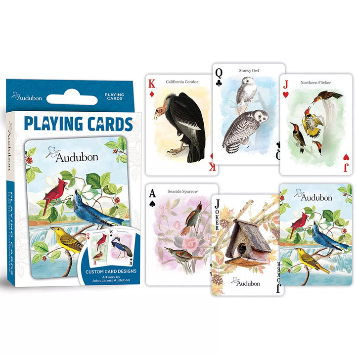 Masterpieces Officially Licensed Audubon Playing Cards - 54 Card Deck for Adults.