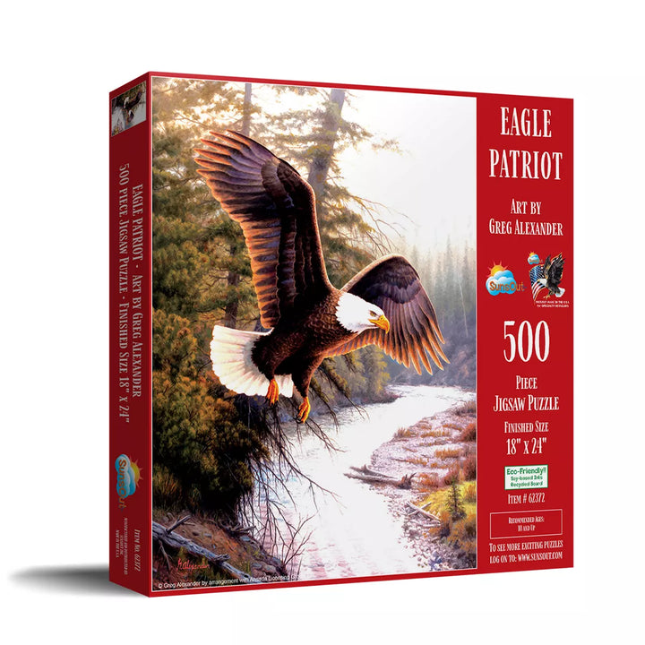 Sunsout Eagle Patriot 500 Pc Jigsaw Puzzle 62372