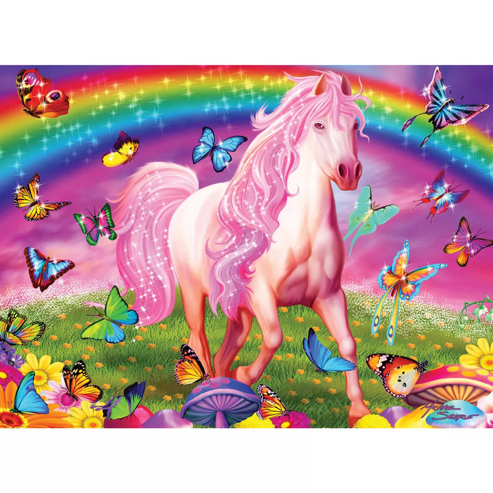 Masterpieces Glow in the Dark - Rainbow World 100 Piece Jigsaw Puzzle.