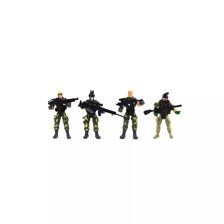 Ready! Set! Play! Link Special Force Army SWAT Soldiers Action Figures with Tool and Accessories - Pack of 12