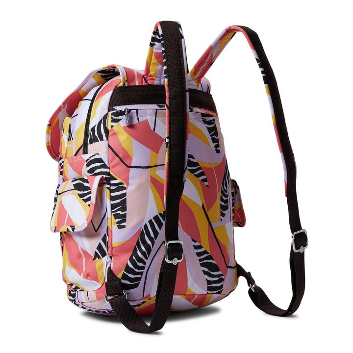 Kipling Women's City Pack Backpack, All-Day Versatile Daypack, Study Bag 12.5''L x 14.5''H x 7.25''D Abstract Leave