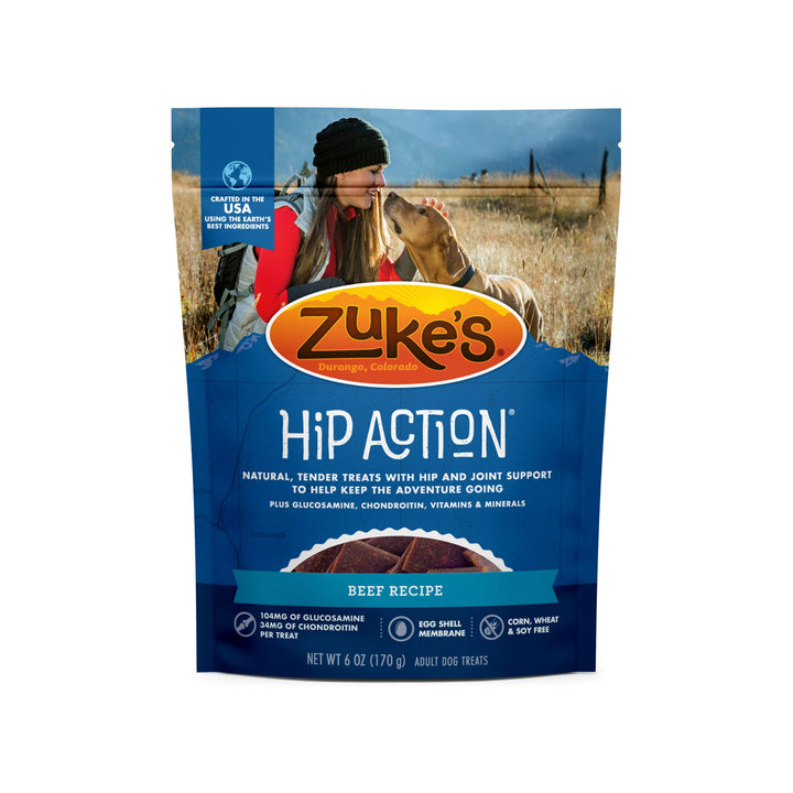 Zukes Hip Action Hip & Joint Dog Treats Beef Recipe