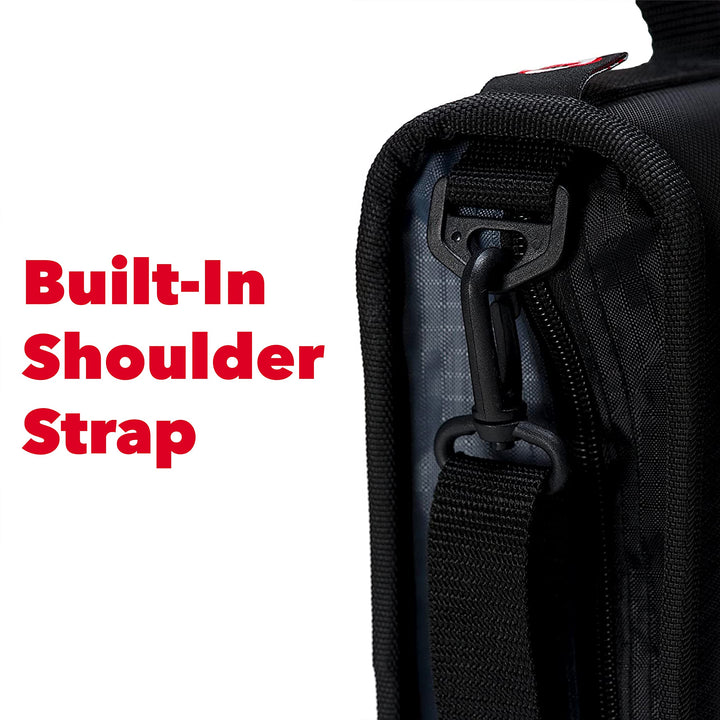 Case-It The Classic Zipper Binder - 2 Inch O-Rings - Multiple Pockets - 800 Sheet Capacity - Comes with Shoulder Strap - Midnight Blue D-251 Single