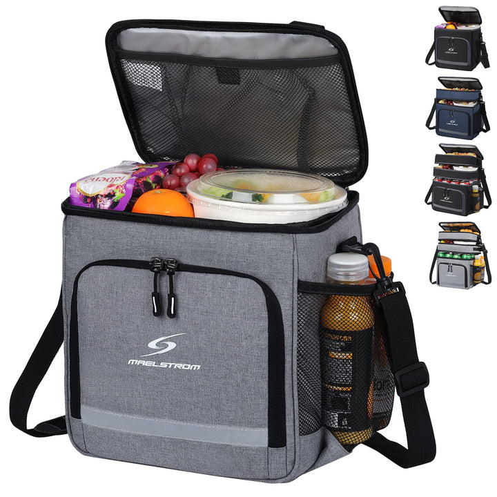 Maelstrom Lunch Box for Men,Insulated Lunch Bag Women/Men,Leakproof Lunch Cooler Bag, Lunch Tote Bag 1.Single Layer - Dark Gray 1.Single-Layer (15L/24cans)