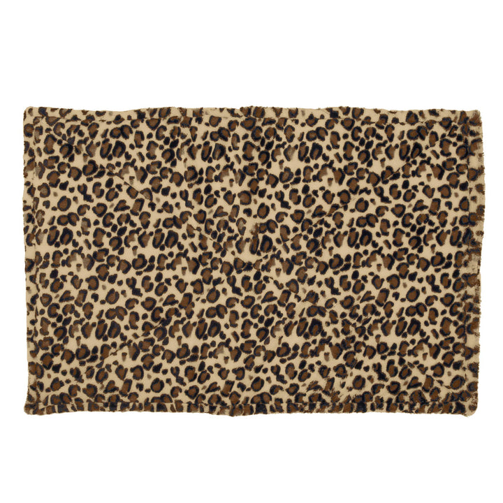 Furhaven ThermaNAP Self-Warming Cat Bed for Indoor Cats & Large/Medium Dogs, Washable & Reflects Body Heat - Quilted Faux Fur Reflective Bed Mat - Leopard, Large ThermaNAP Pad - Quilted Faux Fur (Leopard) 36.0"L x 24.0"W x 0.3"Th Self-Warming Only