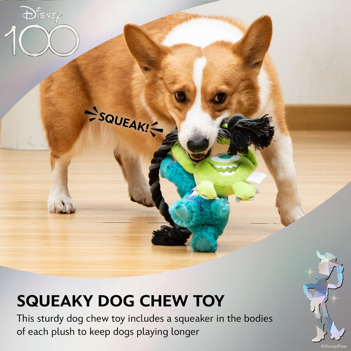Disney for Pets Pixars Monsters, Inc. Rope Pet Toy, 12in | Disney Pixar Dog Toys | Rope Tug Toy for Dogs Inspired by Mike and Sulley from Pixars Monsters, Inc.