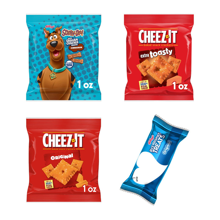 Kellogg's Snacks, Lunch Snacks, Kids Snacks, Mega Pack, Variety Pack, 30.1oz Box (30 Packs) Cheez-It, Pringles, Rice Krispies Treats 1.88 Pound (Pack of 1)