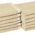 Basics Quick-Dry Washcloth - 100% Cotton, 12-Pack, Linen Washcloth (Pack of 12)