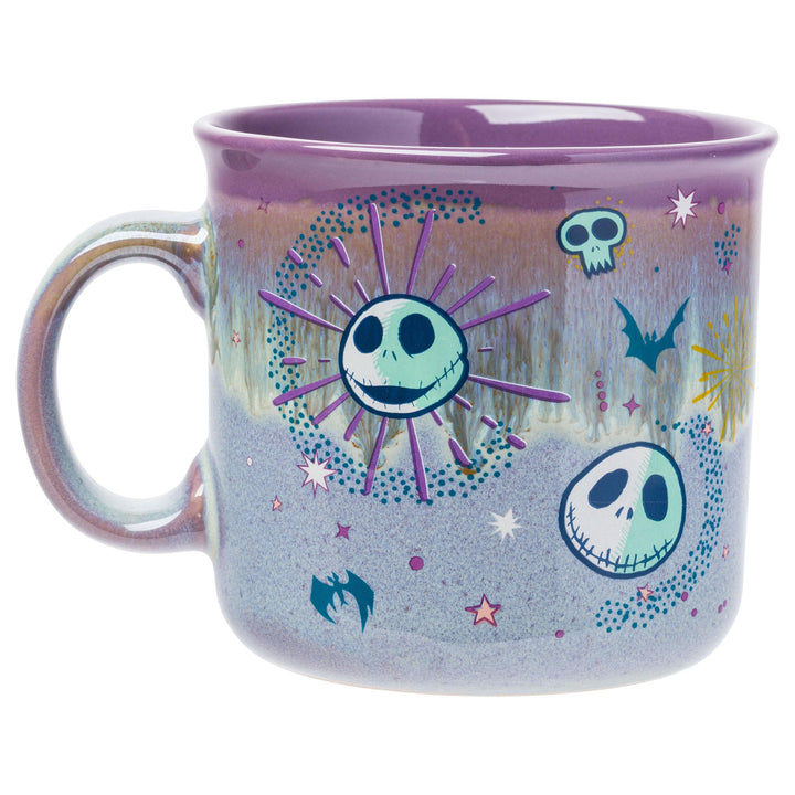 Silver Buffalo Disney Nightmare Before Christmas Mystic Opulence Reactive Glaze Ceramic Camper Mug, 20 Ounces