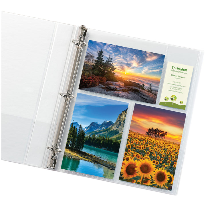 Avery Clear Mixed Format Photo Pages for 3 Ring Binder, Acid Free, Holds 4" x 6" Photos, 10 Photo Protectors (13401) 6 Photos per Page