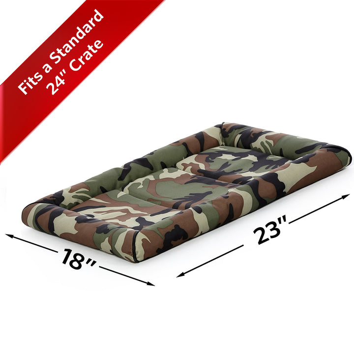 MidWest Homes for Pets Maxx Dog Bed for Metal Dog Crates, 24-Inch, Camouflage Camo 23.0"L x 18.0"W x 3.0"Th