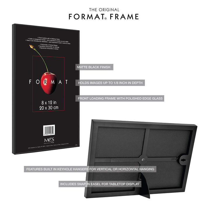 MCS Format Picture Frames, Gallery Wall Frames, Black, 6 x 8, 12-Pack 12 pk 6 x 8 in