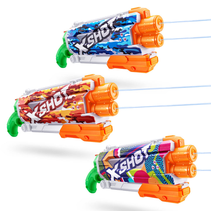 X-Shot Water Fast-Fill Skins Pump Action Water Blaster Blue Water Camo by ZURU XShot Watergun (Fills with Water in just 1 Second!)