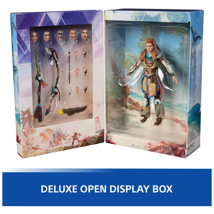 PlayStation Horizon Forbidden West, Deluxe 6” Aloy Action Figure with 15 Accessories, The Shapes Collection, for PS5 Fans & Collectors Ages 17+ 6" Aloy Figure