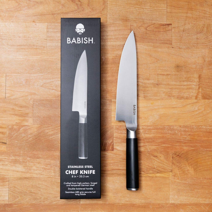 Babish High-Carbon 1.4116 German Steel Cutlery, 8" Chef Kitchen Knife,