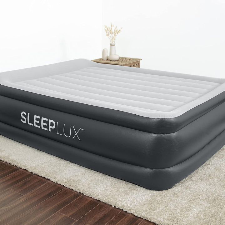 SleepLux Durable Inflatable Air Mattress with Built-in Pump, Pillow and USB Charger King 22"