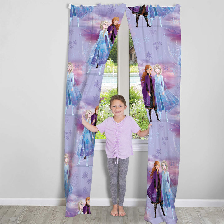 Disney Frozen 2 Kids Room Window Curtains Drapes Set, 82 in x 84 in, "Official" Disney Product By Franco Disney Frozen 2