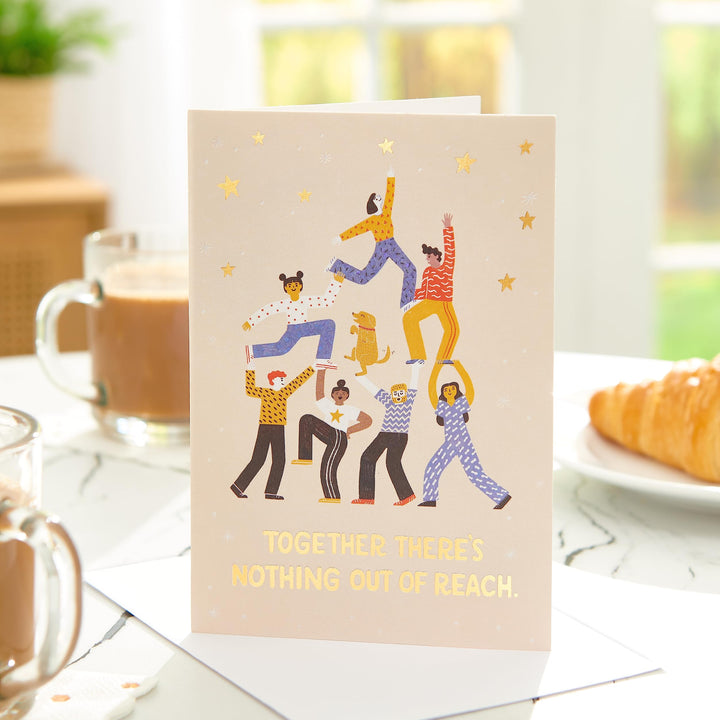 American Greetings Thinking of You Card (Need a Boost) People Pyramid