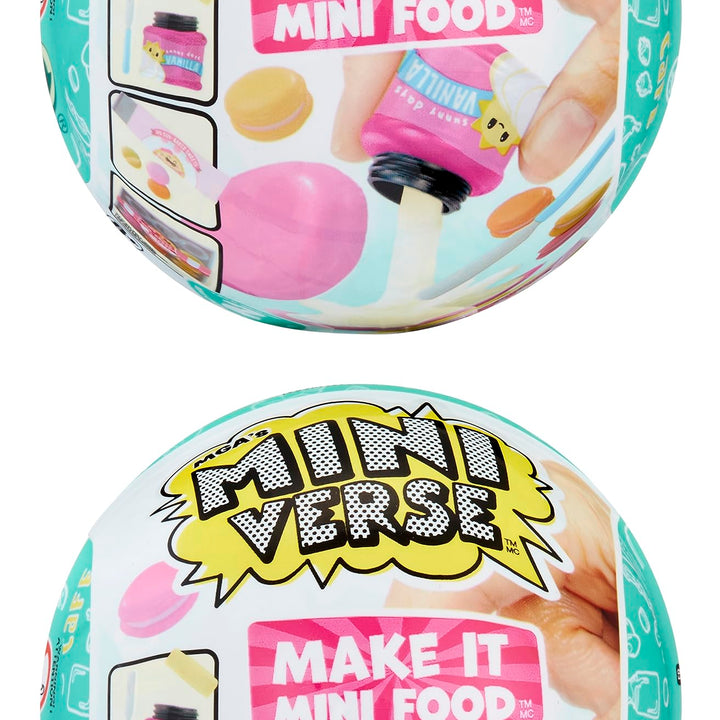 MGA's Miniverse Make It Mini Food Cafe Series 2 Mini Collectibles (2 Pack), Mystery Blind Packaging, DIY, Resin Play, Replica Food, NOT Edible, Collectors, 8+