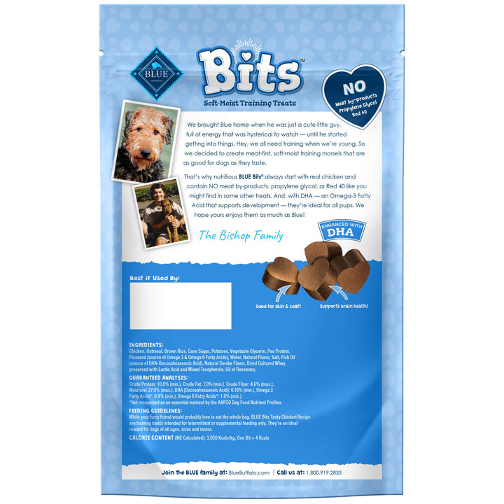 Blue Buffalo Bits Soft Dog Treats for Training, Made with Natural Ingredients & Enhanced with DHA, Savory Salmon Recipe, 4-oz. Bag 4 Ounce (Pack of 1)