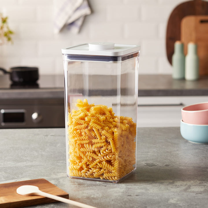 OXO Good Grips POP Container - Airtight Food Storage - Big Square Tall 6.0 Qt Ideal for bulk snacks and cereal 6.0 Qt - Square - Bulk Food