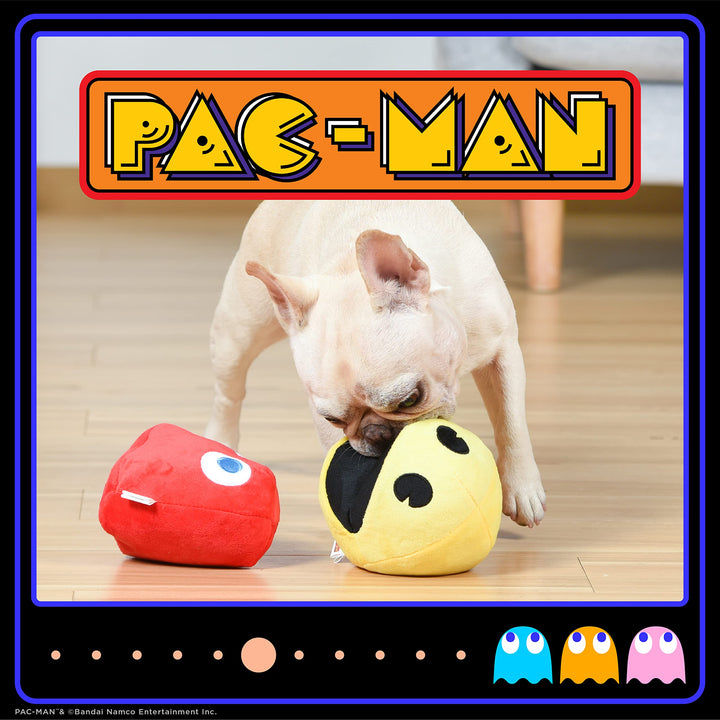 for Pets 2 Piece 6" PAC-MAN & Blinky Plush Squeak Toy for Dogs | Plush Dog Toys with Squeaky, Squeaker Plush | Officially Licensed Pet Products Pacman & Blinky Plush 6 Inch - 2 Pack