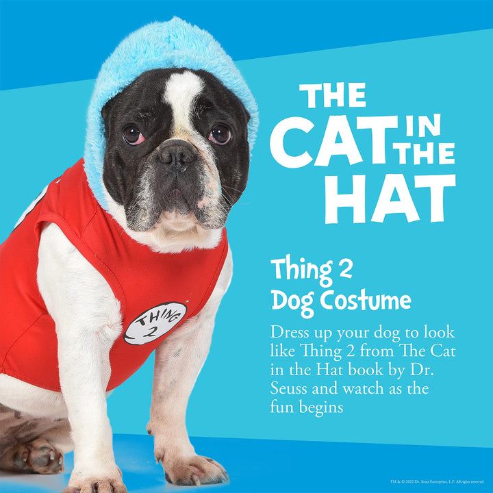 The Cat in The Hat: Halloween Thing 2 Costume- Small | Funny Halloween Costumes for Dogs, Officially Licensed Dr. Seuss Dog Halloween Costume (FF23034)