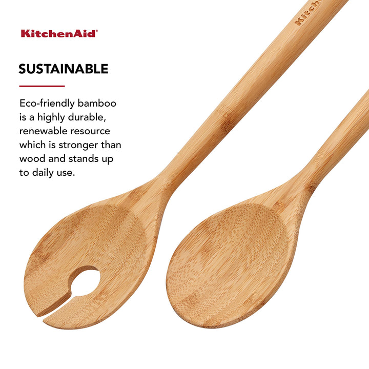 KitchenAid Universal Bamboo Tools, 2-Piece 2-Piece Bamboo Salad Server Set