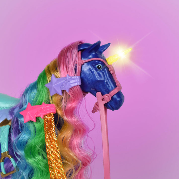 Sunny Days Entertainment Glam-R-Ranch Midnight Rainbow - Rainbow Sparkle Unicorn with Accessories