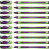 Xpress Premium Fineliner, 0.8 mm Porous Point, Light Green Barrel, Violet Ink, Box of 10 (190008),Purple