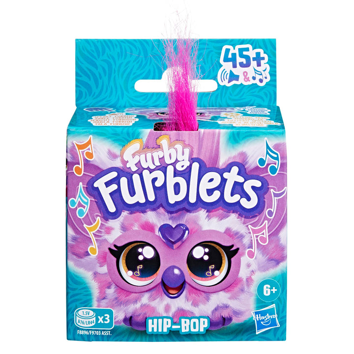 Furby Furblets Loo-Lay Mini Friend, 45+ Sounds & Music, Speaks Only Furbish, Electronic Plush Toys for 6 Year Olds & Up, Multicolor Loo-lay (Gamer Music)