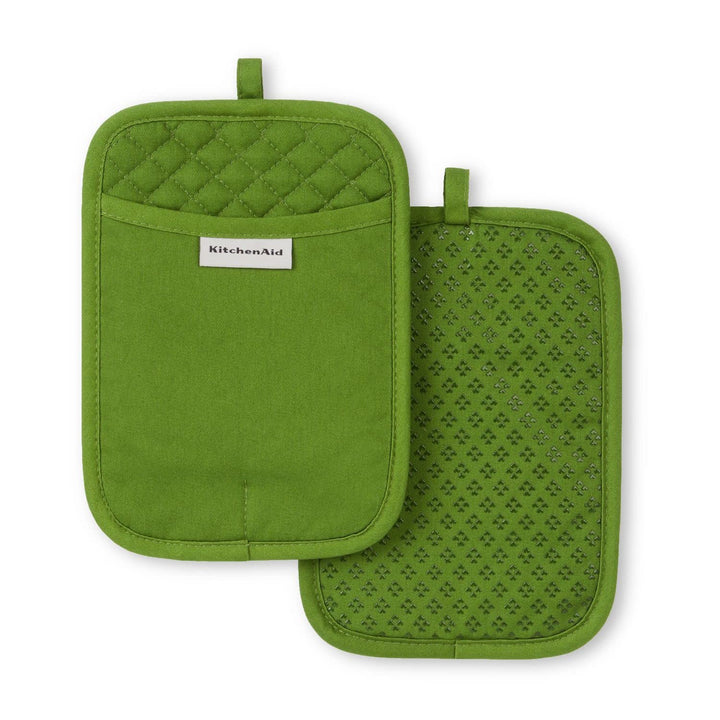 KitchenAid Asteroid Pot Holder 2-Pack Set, Matcha, 7"x10" 7"x10" Matcha Green