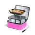 HOTLOGIC Mini Portable Electric Lunch Box Food Heater - Innovative Food Warmer and Heated Lunch Box for Adults Car/Home - Easily Cook, Reheat, and Keep Your Food Warm - Pink (12V)