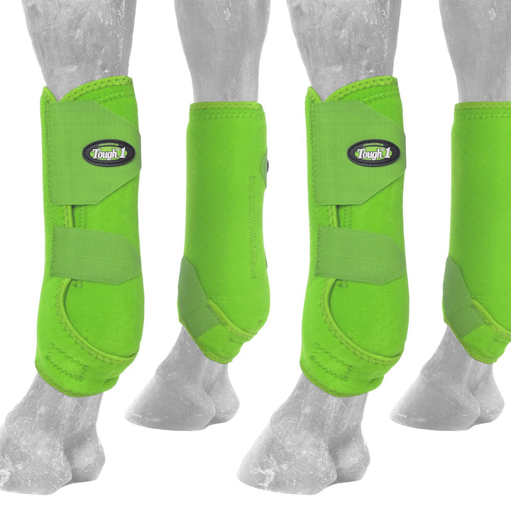 Tough 1 Extreme Vented Sport Boots Set Large Neon Green