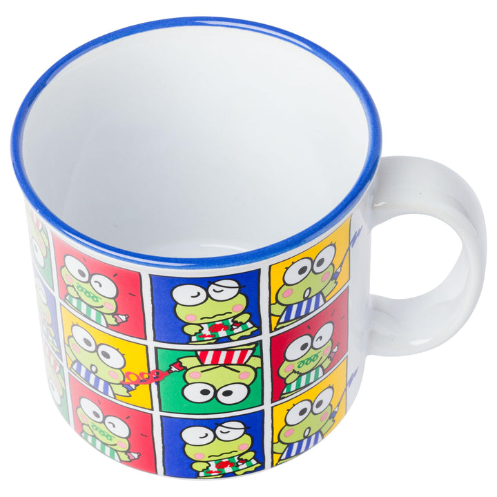 Silver Buffalo Sanrio Hello Kitty and Friends Keroppi Poses Grid Ceramic Camper Mug, 20 Ounces Keroppi Color Doodle