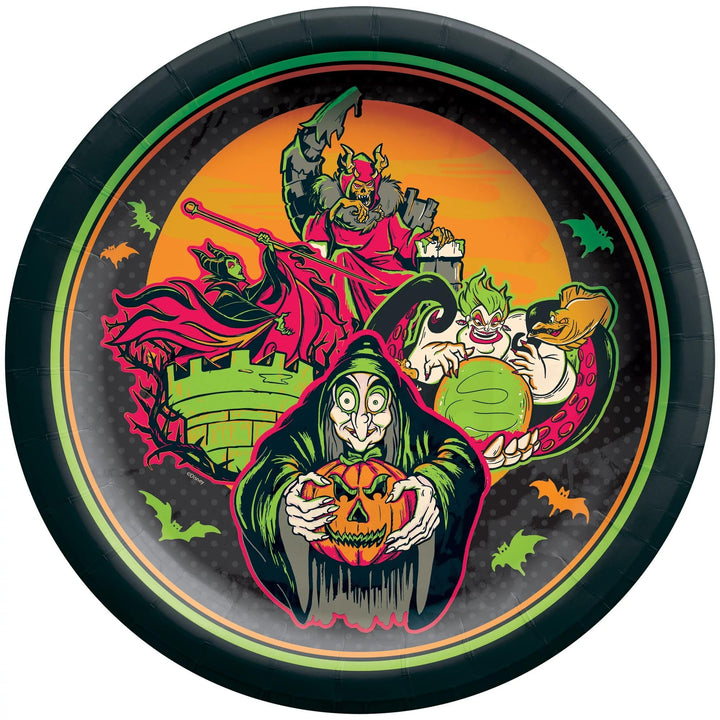 Amscan Disney Halloween Villains Multicolor Round Paper Plates - 10" (18-Pack) | Disposable Plates - Perfect for Spooky Themed Parties & Celebrations