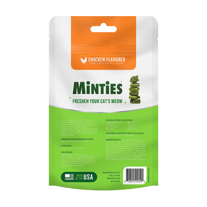 Minties Dental Chews for Dogs, 120 Count, Vet-Recommended Mint-Flavored Dental Treats for Tiny/Small Dogs 5-24 lbs, Dental Bones Clean Teeth, Fight Bad Breath, and Removes Plaque and Tartar Small Mint 48 Ounces