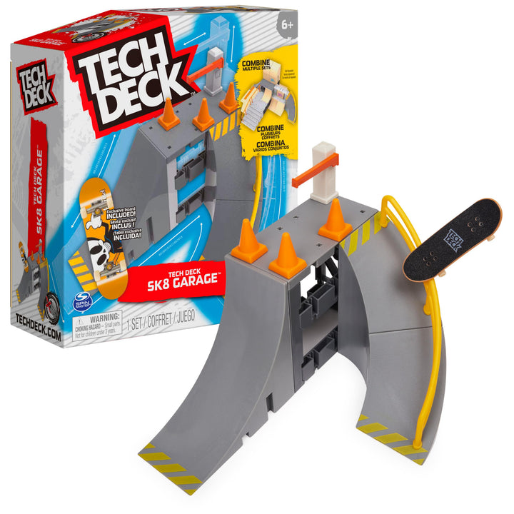 Tech Deck, Bowl Builder X-Connect Park Creator, Customizable and Buildable Ramp Set with Exclusive Fingerboard, Kids Toy for Ages 6 and up Bowl Builder Park