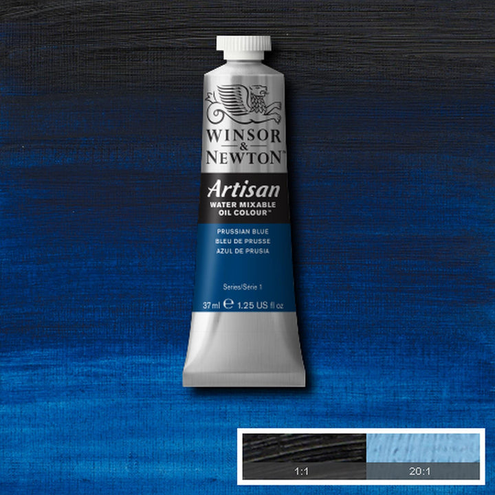 Winsor & Newton Artisan Water Mixable Oil Colour, 1.25-oz (37ml), Prussian Blue 37-ml Tube