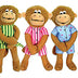 MerryMakers Five Little Monkeys Finger Puppet Playset, Set of 5, Polyvinyl Chloride, 5-Inches Each