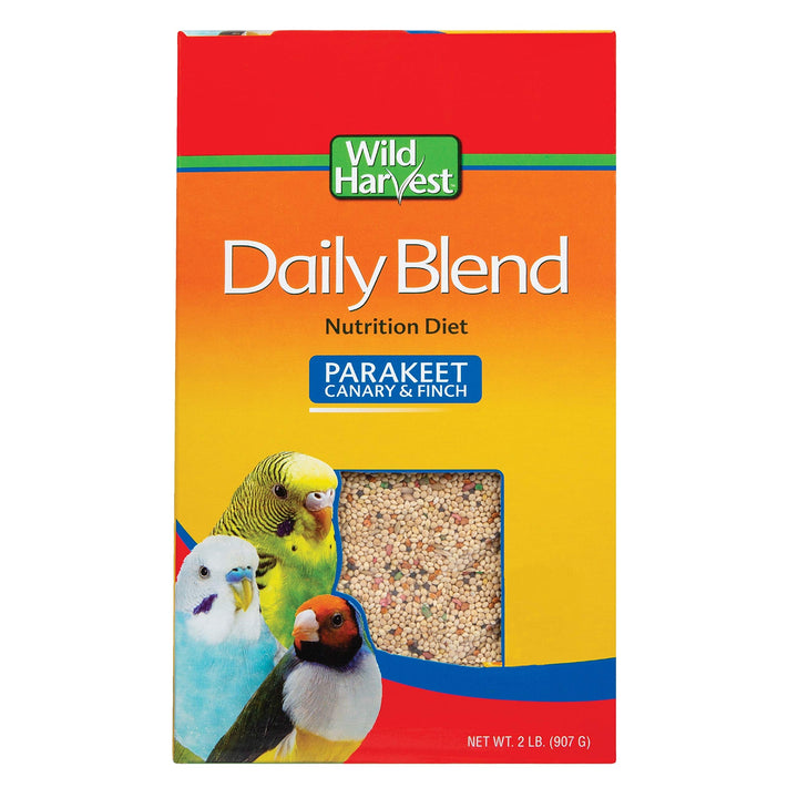 Wild Harvest Daily Blend for Parakeet, Canary, Finch & Small Birds 2lb 2 Pound (Pack of 1)