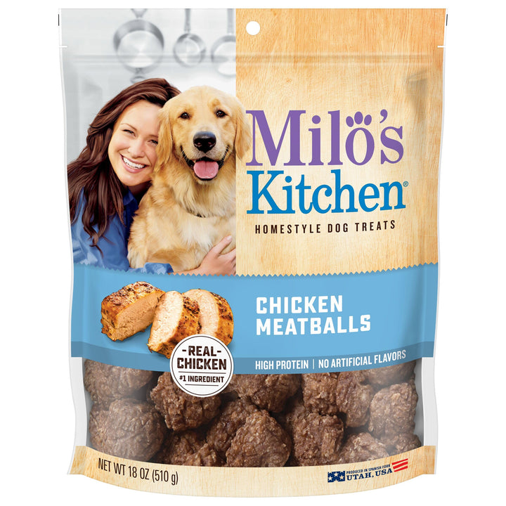 Milo's Kitchen Dog Treats, Chicken Meatballs, 18 Ounce 1.13 Pound (Pack of 1)